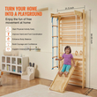 VEVOR Swedish Ladder Wall Gym 5 in 1 Ξύλινα παιχνίδια αναρρίχησης εσωτερικής παιδικής χαράς