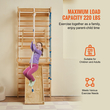 VEVOR Swedish Ladder Wall Gym 8 in 1 Ξύλινα παιχνίδια αναρρίχησης εσωτερικής παιδικής χαράς