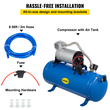 Αεροσυμπιεστής 150 PSI DC 12V με ρεζερβουάρ 6 λίτρων για ελαστικά τροχόσπιτου Train Horns