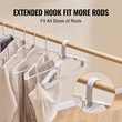 VEVOR Plastic Hangers 50 Pack Λευκές αντιολισθητικές κρεμάστρες με τριγωνική δομή