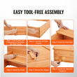 VEVOR Wooden Sandbox Sand Box Sand Pit με κάτω επένδυση για υπαίθριες ηλικίες 3-12