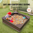 VEVOR Sandbox με κάλυμμα Τετράγωνο Sand Box HDPE Sand Pit Εξωτερική αυλή πίσω αυλή Ηλικίες 3-12