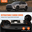 Πτυσσόμενο κάλυμμα φορτίου VEVOR για Toyota RAV4 2019-2024 Αναβάθμιση κάλυμμα πίσω πορτμπαγκάζ