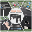 Τραπέζι VEVOR Foosball, 55 ιντσών κανονικό τραπέζι Foosball, Εσωτερικό τραπέζι πλήρους μεγέθους για σπίτι, οικογένεια και αίθουσα παιχνιδιών, Σετ τραπέζι ποδοσφαίρου με ποδόσφαιρο, περιλαμβάνει 4 μπάλες και 4 ποτηροθήκες