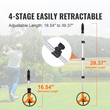 VEVOR Measuring Wheel 159mm Road Runner Distance Telescoping Hand with/ Back Bag