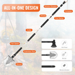 VEVOR Survival Shovel Survival Axe 16-σε-1 Κάμπινγκ πτυσσόμενα φτυάρια με τσεκούρι
