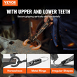 VEVOR Blacksmith Tongs, 18” Wolf Jaw Tongs, Carbon Steel Forge Tongs με Α3 Ατσάλινα πριτσίνια, για πέταλα, κυρτά σχήματα, σφυρηλάτηση μπλοκ, για αρχάριους και έμπειρους σιδηρουργούς και λεπίδες