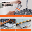VEVOR Step Stool 1-Step 150KG Χωρητικότητα, Πτυσσόμενη σκάλα από κράμα αλουμινίου, ρυθμιζόμενο ύψος, φορητά σκαμπό για ενήλικες, αντιολισθητικές στιβαρές σκάλες για γραφείο, τροχόσπιτα, μπάνια, υπνοδωμάτια