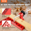 VEVOR Τετράγωνα τοποθέτησης 90 μοιρών, 5,5&quot; x 5,5&quot; σφιγκτήρες ορθής γωνίας για ξυλουργική, γωνιακό κράμα αλουμινίου τετράγωνα σύσφιξης για κουτιά Ντουλάπια συρτάρια, 4 πακέτο