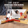 VEVOR Τετράγωνα τοποθέτησης 90 μοιρών, 5,5&quot; x 5,5&quot; σφιγκτήρες ορθής γωνίας για ξυλουργική, γωνιακό κράμα αλουμινίου τετράγωνα σύσφιξης για κουτιά Ντουλάπια συρτάρια, 4 πακέτο