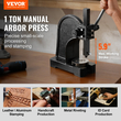 Πρέσα Arbor VEVOR, Χειροκίνητη πρέσα Arbor 1 Ton, Μέγιστο ύψος 5,9&quot;, Χειροκίνητη πρέσα Arbor Arbor βαρέως τύπου, Χειροκίνητη πρέσα Arbor, Precision Hand Press για στάμπα, κάμψη, τέντωμα, διαμόρφωση