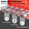 VEVOR 27 PCS Sleeve Kit Pull and Press, 45 # Steel Removal Installation Bushes Bearings Tool Kit, Bush Insertion Sleeve Tool Set Λειτουργεί στα περισσότερα αυτοκίνητα και κινητήρες LCV, HGV