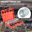 VEVOR 27 PCS Sleeve Kit Pull and Press, 45 # Steel Removal Installation Bushes Bearings Tool Kit, Bush Insertion Sleeve Tool Set Λειτουργεί στα περισσότερα αυτοκίνητα και κινητήρες LCV, HGV