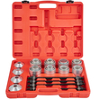 VEVOR 28 PCS Sleeve Kit Pull and Press, 45# Steel Removal Installation Bushes Bearings Tool Kit, Bush Insertion Sleeve Tool Set λειτουργεί στα περισσότερα αυτοκίνητα και κινητήρες LCV, HGV