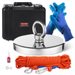 VEVOR 2000 LBS Strong Fishing Magnet Kit Μονής όψης Pull Force Rope Carabiner