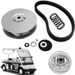 Σετ συμπλέκτη με κίνηση προς τα πίσω VEVOR για Yamaha Gas Golf Cart G2-G22 1985+ Κιτ δευτερεύοντος συμπλέκτη με ιμάντα JN6-G6201-03 JN6-G6201-04, Ασημί