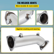 VEVOR High Flow Downpipe Exhaust Converter Pipe ταιριάζει σε 97-05 Audi A4 B5 B6/Passat 1.8T, έως 10-15 ίππους, Turbo-charged 1.8L/1.8T I4 DOHC Engines