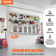 VEVOR Slatwall Panels, 4 ft x 1 ft Grey panels wall 12&quot; H x 48&quot; L (Σετ 8 πάνελ), Οθόνη βαρέως τύπου Garage Wall Organizer για κατάστημα λιανικής, τοίχο γκαράζ και οργάνωση αποθήκευσης χειροτεχνίας