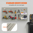 VEVOR Slatwall Panels, 4 ft x 1 ft Grey panel Wall Garage 12&quot; H x 48&quot; L (Σετ 2 πάνελ), Οθόνη βαρέως τύπου Garage Wall Organizer για κατάστημα λιανικής, τοίχο γκαράζ και οργάνωση αποθήκευσης χειροτεχνίας