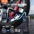 VEVOR Tire Inflator φορητός αεροσυμπιεστής 7800mAh 3,7V 2X ταχύτερος 160PSI Auto-Off