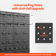 VEVOR Metal Pegboard Panels 2 panels 24&quot; x 12&quot; Wall Organizer for Garage Tool