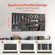 VEVOR Metal Pegboard Panels 4 panels 24&quot; x 12&quot; Wall Organizer for Garage Tool