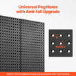 VEVOR Metal Pegboard Panels 2 panels 32&quot; x 16&quot; Wall Organizer for Garage Tool
