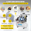 VEVOR Air Compressor 2 Gallon Ultra Quiet Αερόσυμπιεστής χωρίς λάδι 9L Αθόρυβος Αεροσυμπιεστής Δεξαμενής 550W Συμπιεστής χωρίς λάδι Χαμηλού θορύβου με κινητήρα καθαρού χαλκού