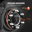 VEVOR 2&quot; 6&quot;x5.5&quot; Αποστάτες τροχού Αντάπτορες τροχών 6 Lug Forged Spacer 4 ΤΕΜ Μαύρο