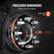 VEVOR 2&quot; 8&quot;x6.5&quot; Αποστάτες τροχού Αντάπτορες τροχών 8 Lug Forged Spacer 2 ΤΕΜ Μαύρο