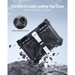 VEVOR 55L Top Case Μοτοσικλέτας Universal Tail Box μοτοσυκλέτας με δερμάτινη επένδυση