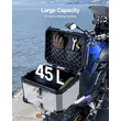 VEVOR 45L Top Case Μοτοσικλέτας Universal Tail Box μοτοσυκλέτας με δερμάτινη επένδυση