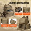Σακίδιο πλάτης VEVOR Tactical Range για 6 Pistols Gun Backpack Καφέ