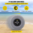 VEVOR Beach Balloon Wheels, Ανταλλακτικά λάστιχα άμμου 10&quot;, ελαστικά PVC Cart για Kayak Dolly, Caroe Canoe και Buggy με δωρεάν αντλία αέρα, 2-συσκευασία