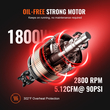 VEVOR αεροσυμπιεστής 9,3 γαλόνια 1800W 5,12 CFM@ 90PSI 70 dB εξαιρετικά αθόρυβο λάδι δωρεάν