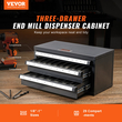 Ντουλάπι διανομέα VEVOR End Mill, Ντουλάπι Organizer End Mill με τρία συρτάρια για 1/8&quot; έως 1&quot;, Steel End Mill Dispenser Casiner με ετικέτες, 29 τμημάτων στοιβαζόμενη για αποθήκευση End Mill