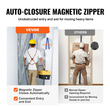 VEVOR Dust Barrier, 8,5 x 5 Ft Dust Barrier Door Kit, με μαγνητικό φερμουάρ που κλείνει αυτόματα, κάλυμμα πόρτας κατασκευής PE για περιορισμό της σκόνης, επαναχρησιμοποιούμενος τοίχος προστασίας από σκόνη για αναδιαμόρφωση μπάνιου σαλονιού