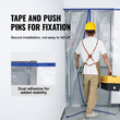 VEVOR Dust Barrier, 7,5 x 4 ft Dust Barrier Door Kit, με μαγνητικό φερμουάρ που κλείνει αυτόματα, κάλυμμα πόρτας κατασκευής PE για περιορισμό της σκόνης, επαναχρησιμοποιούμενος τοίχος προστασίας από σκόνη για αναδιαμόρφωση μπάνιου σαλονιού