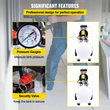 VEVOR Air Compressor, Δεξαμενή αεροσυμπιεστή 18L/4 Gallon, φορητό κιτ αεροσυμπιεστή χωρίς λάδι 1,1HP 850W για γκαράζ, Ultra Quiet, 115PSI, 5,9CFM, 1440RPM, για φούσκωμα ελαστικών,Ανακαίνιση σπιτιού, Εργαλεία αέρα