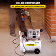 VEVOR Air Compressor, Δεξαμενή αεροσυμπιεστή 30L/6,6Gallon, φορητό κιτ αεροσυμπιεστή χωρίς λάδι 1,1HP 850W για γκαράζ, Ultra Quiet, 115PSI, 5,9CFM, 1440RPM, για φούσκωμα ελαστικών,Ανακαίνιση σπιτιού, Tool