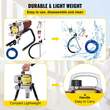VEVOR Pro Airless Paint Wall Paint Sprayer 1800W Electric Sprayer Gun Kit, 22Mpa Ρυθμιζόμενη πίεση ψεκασμού με σωλήνα 15M για τοίχο και οροφή/Βαφή ξύλου και μετάλλου