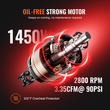 Συμπιεστής αέρα VEVOR 6,3 γαλόνια 1450W 3,35 CFM@ 90PSI 70 dB εξαιρετικά αθόρυβο λάδι δωρεάν