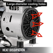 VEVOR Ultra Quiet Air Compressor 0,75 HP, Air Compressor 2 Gallon, Oil-Free Air Compressor Steel Tank 550W, Portable Air Compressor, Ultra Quiet Compressor για επισκευή στο σπίτι, Φούσκωμα ελαστικών