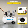VEVOR Air Compressor 5,5 Gallon, φορητός αεροσυμπιεστής 1 HP, Αεροσυμπιεστής χωρίς λάδι Steel Tank 750W, Pancake Air Compressor 115 PSI, Ultra Quiet Compressor για επισκευή στο σπίτι, Φούσκωμα ελαστικών