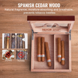 VEVOR 35 Cigar Humidor Glasstop Cedar Cigar Box Υγραντήρας &amp; υγρόμετρο &amp; συρτάρι