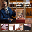 VEVOR 35 Cigar Humidor Glasstop Cedar Cigar Box Υγραντήρας &amp; υγρόμετρο &amp; συρτάρι