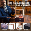 VEVOR 50 Cigar Humidor Glasstop Cedar Cigar Box Υγραντήρας &amp; υγρόμετρο &amp; συρτάρι