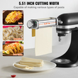 Εξάρτημα ζυμαρικών VEVOR για μίξερ με βάση KitchenAid, Εξάρτημα με ρολό φύλλου ζυμαρικών από ανοξείδωτο χάλυβα, αξεσουάρ μηχανής παρασκευής ζυμαρικών με 8 ρυθμιζόμενο πόμολο πάχους, Εξάρτημα ζυμαρικών KitchenAid της VEVOR