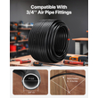 VEVOR Air Compressor Line Kit 3/4&#039;&#039; x 200FT PU Air Compressor Line System Black