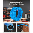 VEVOR Air Compressor Line Kit 3/4&#039;&#039; x 100FT HDPE/Aluminium Air Piping System Blue
